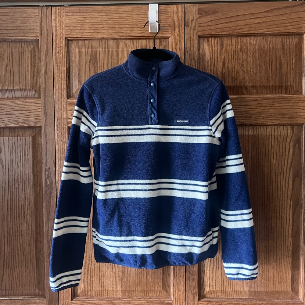 Lands’ End Fleece Snapneck Pullover